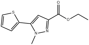 1-甲基-5-噻吩-2-基-1H-吡唑-3-羧酸乙酯 结构式