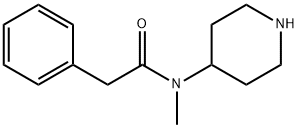 N-METHYL-N-4-PIPERIDINYL-BENZENEACETAMIDE 结构式