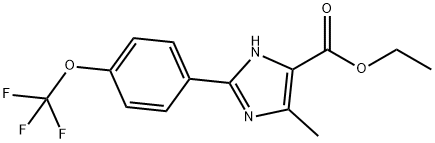 5-甲基-2-(4-三氟甲氧基苯基)-3H-咪唑-4-羧酸乙酯 结构式
