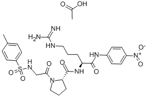 N-对甲苯磺酰基-甘氨酰-脯氨酰-精氨酰对硝基苯胺 结构式