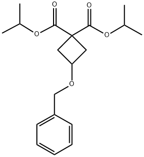 3-(苄氧基)环丁烷-1,1-二羧酸二异丙酯 结构式