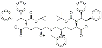 (3S,3'S,5S,5'S,6R,6'R)3,3'-[[(Phenylmethyl)imino]bis[(3S)-3-hydroxy-4,1-butanediyl]]bis[2-oxo-5,6-diphenyl-4-morpholinecarboxylic Acid Bis(tert-butyl) Ester 结构式