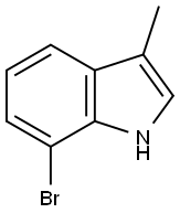 7-溴-3-甲基吲哚 结构式