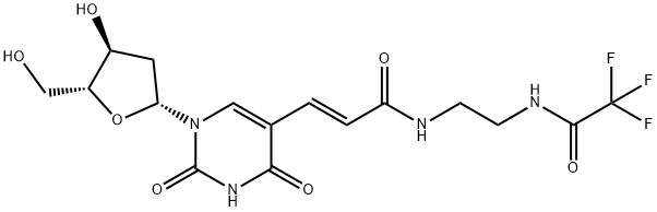 5-[N-(2-(TRIFLUOROACETAMIDO)ETHYL)-3-(E)-ACRYLAMIDO]-2'-DEOXYURIDINE 结构式