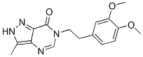 3-[2-(3,4-dimethoxyphenyl)ethyl]-7-methyl-3,5,8,9-tetrazabicyclo[4.3.0 ]nona-4,6,9-trien-2-one 结构式