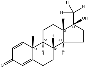 氘代美雄酮/氘代去氢甲睾酮 结构式