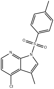 1H-Pyrrolo[2,3-b]pyridine, 4-chloro-3-methyl-1-[(4-methylphenyl)sulfonyl]- 结构式