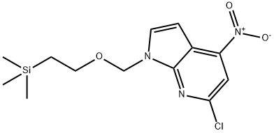 4-硝基-6-氯-1-SEM-7-氮杂吲哚 结构式