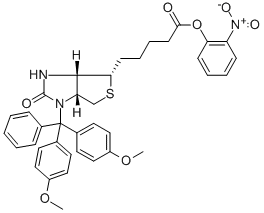 N1-(DIMETHOXYTRITYL)-D-(+)BIOTIN 2-NITROPHENYL ESTER 结构式