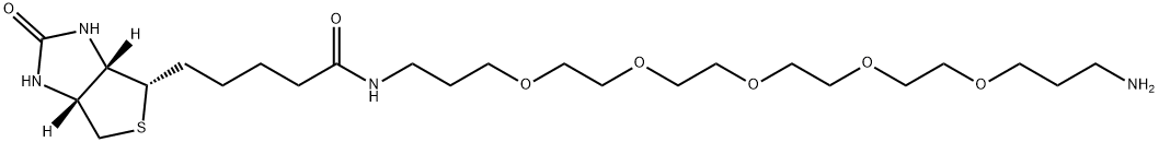 N-D-(+)-BIOTINYL-4,7,10,13,16-PENTAOXA-1,19-DIAMINONONADECANE 结构式