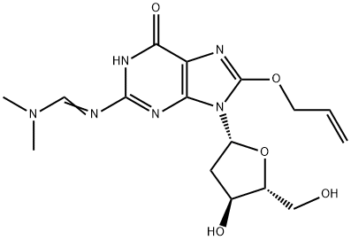 8-ALLYLOXY-N2-(DMF)-2'-DEOXYGUANOSINE 结构式