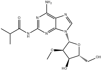 2-AMINO-N2-ISOBUTYRYL-2'-O-METHYLADENOSINE 结构式