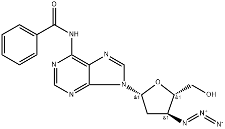 N6-苯甲酰基-3'-叠氮-2',3'-双脱氧腺苷 结构式