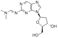 2-((DIMETHYLAMINOMETHYLIDENE)AMINO)PURINE-2'-DEOXY-RIBOSIDE 结构式