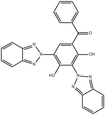 [3,5-二(2H-苯并三唑-2-基)-2,4-二羟基苯基]苯基甲酮 结构式