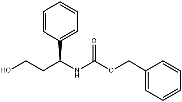 N-[(1S)-3-羟基-1-苯基丙基]氨基甲酸苄酯 结构式