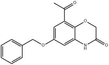6-(苄氧基)-8-乙酰基-2H-苯并[1,4]恶嗪-3(4H)-酮 结构式