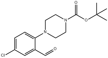 4-(4-氯-2-甲酰基苯基)哌嗪-1-羧酸叔丁酯 结构式