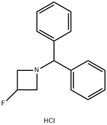 1-二苯甲基-3-氟氮杂环丁烷盐酸盐 结构式