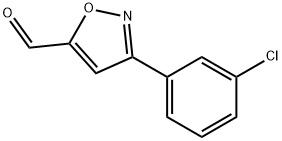 3-(3-氯苯基)-5-异恶唑甲醛 结构式