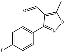 3-(4-氟苯基)-5-甲基异恶唑-4-甲醛 结构式