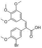 BENZENEACETIC ACID, 3-BROMO-4-METHOXY-A-[(3,4,5-TRIMETHOXYPHENYL)METHYLENE]-, (AE)- 结构式