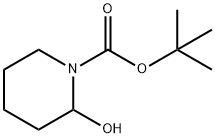 2-羟基哌啶-1-甲酸叔丁酯 结构式