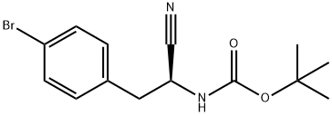 N-叔丁氧羰基-L-4-溴苯丙氨腈 结构式