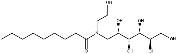 1-脱氧-1-[(2-羟基乙基)(1-氧代壬基)氨基]-D-山梨糖醇 结构式
