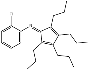 2-CHLORO-N-(2,3,4,5-TETRAPROPYLCYCLOPENTA-2,4-DIENYLIDENE)ANILINE 结构式