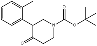 1-BOC-3-(2'-METHYLPHENYL)-PIPERIDIN-4-ONE 结构式