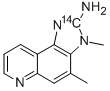 2-Amino-3,4-dimethyl-3H-imidazo[4,5-f]quinoline-2-14C 结构式