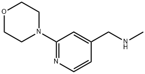N-METHYL-N-[(2-MORPHOLIN-4-YLPYRIDIN-4-YL)METHYL]AMINE 结构式