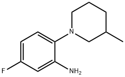 5-Fluoro-2-(3-methyl-1-piperidinyl)aniline 结构式