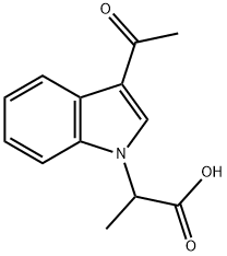 2-(3-乙酰基-1H-吲哚-1-基)丙酸 结构式