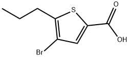 4-溴-5-丙基-2-噻吩甲酸 结构式