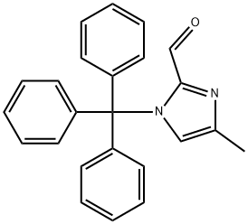 4-甲基-1-三苯甲基-1H-咪唑-2-甲醛 结构式
