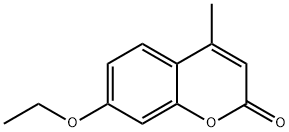 7-乙氧基-4-甲基香豆素 结构式