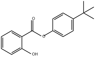 2-羟基苯甲酸-4-(1,1-二甲基乙基)苯基酯 结构式