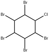 1,2,3,4,5-五溴-6-氯环己烷 结构式