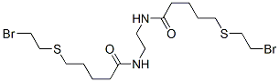 5-(2-bromoethylsulfanyl)-N-[2-[5-(2-bromoethylsulfanyl)pentanoylamino] ethyl]pentanamide 结构式