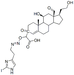 aldosterone-3-(O-carboxymethyl)oximino-(2-iodohistamine) 结构式