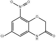 6-氯-8-硝基-2H-苯并[B][1,4]噁嗪-3(4H)-酮 结构式