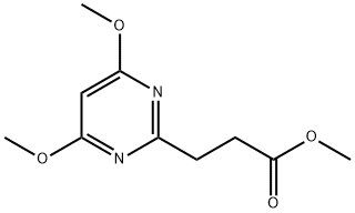 3-(4,6-DIMETHOXYPYRIMIDIN-2-YL)PROPANOIC ACID METHYL ESTER 结构式