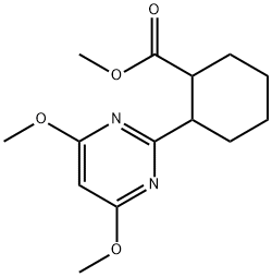 2-(4,6-DIMETHOXYPYRIMIDIN-2-YL)CYCLOHEXANECARBOXYLIC ACID METHYL ESTER 结构式