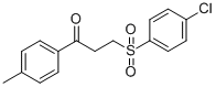 3-[(4-CHLOROPHENYL)SULFONYL]-1-(4-METHYLPHENYL)-1-PROPANONE 结构式