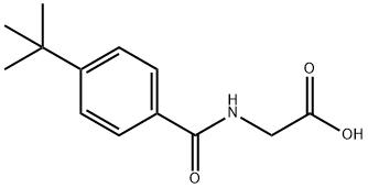 2-[(4-叔丁基苯基)甲酰胺]乙酸 结构式