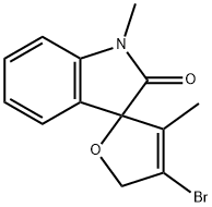 4-BROMO-1',3-DIMETHYL-SPIRO[FURAN-2(5H),3'-[3H]INDOL]-2'(1'H)-ONE 结构式