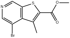 Methyl 4-bromo-3-methylthieno-[2,3-c]pyridine-2-carboxylate 结构式