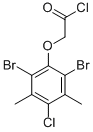 (2,6-DIBROMO-4-CHLORO-3,5-DIMETHYLPHENOXY)ACETYL CHLORIDE 结构式